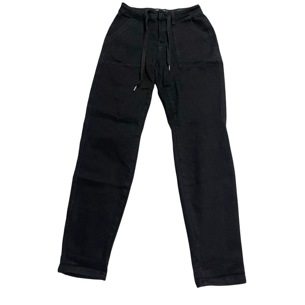 Judy Blue High Rise Cargo Joggers Pants Women's Size 3 26 Black 88700 Twill